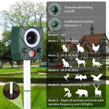 Cat Repellent, Cat Scarer/Bird Deterrent with Solar Panel, Automatic Outdoor