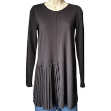 Bitte Kai Rand Pleated Ribbed Merino Wool Minimal Lagenlook Long Jumper S £199