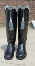 Handmade Hessian Military  Boots with Leather Sole Classic horse Riding Boots