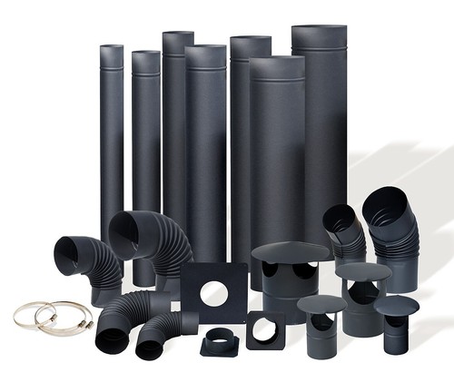 Black steel flue - black,
