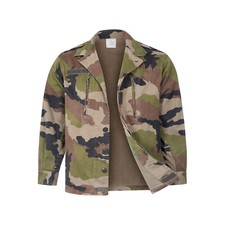 Army Jacket Original French Military Coat Vintage Light Top Issued Used F2 Camo