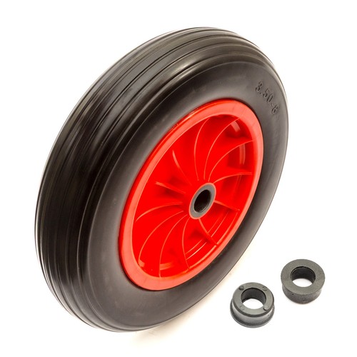 Wheel pu solid flat - 3.50-8,