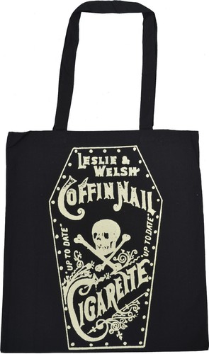 Black cotton tote bag - black,