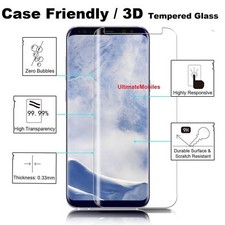 New 3D Samsung Galaxy S9 100% Genuine Tempered Glass Screen Protector Clear