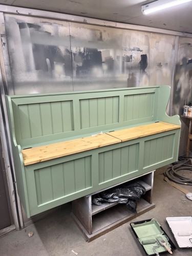 Handmade solid pine low arm - pine,