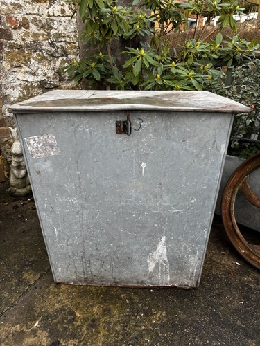 Galvanised storage bin - galvanised,