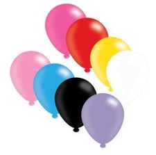 Pack of 8 Latex Plain Balloons 10" size - Colour Choice - Venue Home Party decor