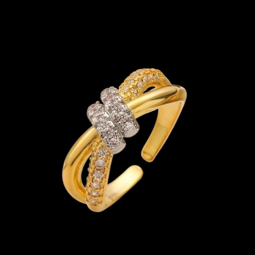 18k gold plated white zircon - 18k,