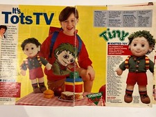 Alan Dart Tots TV  VTG Knitting Pattern Tiny Boy Doll 17" Tall Cardigan Shorts