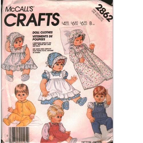 Mccall 2862 doll clothes - mccall's,