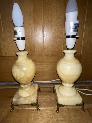 Vintage pair two marble - of,