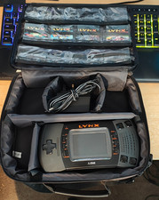 Atari Lynx II - MINT * McWill LCD screen - 4 Games - Original Lynx Carry Case