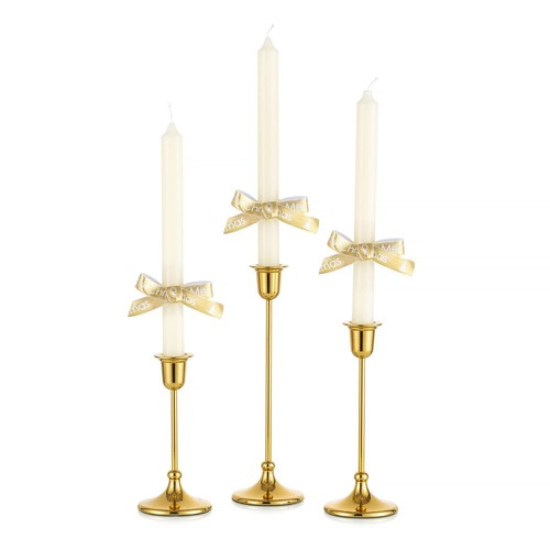 Set of3 brass candlesticks - of3,