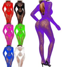 Sexy Womens Fishnet Stretchy Bodystockings Full Body Bodysuit Leotard Nightwear