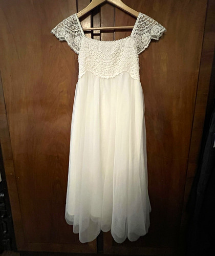 Monsoon girls white lace - white,