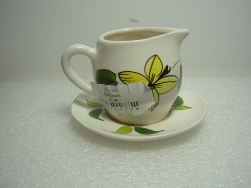 Pottery mint sauce jug and - sauce,