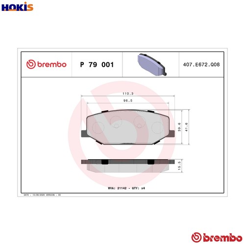 Brake pad set disc - brake, 79