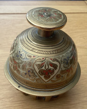 Vintage Small Indian Brass Elephant Claw  Bell #P50