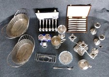 Job Lot Vintage Silver Plated White Metal Items 4.6kg