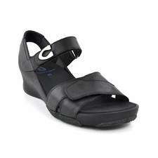 Wolky Epoch Ladies Leather  Wedge Walking Sandals BNIB Black