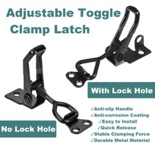 2/4PCS Heavy Duty Toggle Clamp Latch Adjustable Catches Closet Metal Lock Buckle