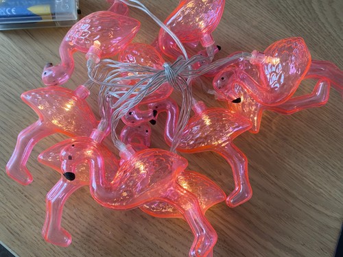 Pink flamingo led string - pink,