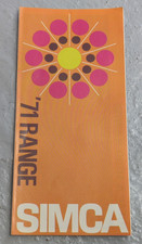 Simca Range 1971 UK Market Foldout Sales Brochure 1000 1100 1204 1301 1501
