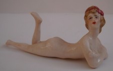 Figurine Bathing Beauty Sexy Naked Art Deco Style Art Nouveau Style Porcelain