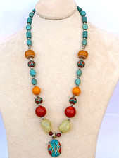Vintage Natural Stone Necklace