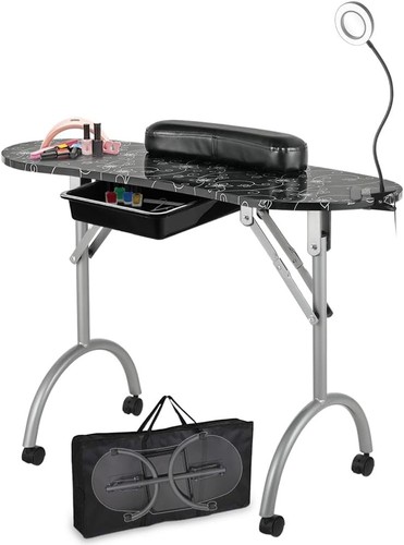 Black portable manicure - black,
