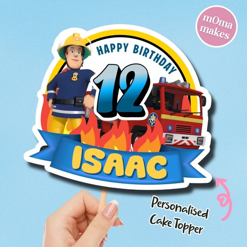 Fireman sam cake topper - fireman,