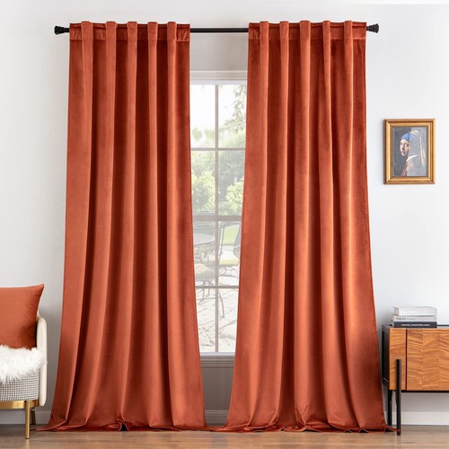 Velvet blackout curtains 52x84 - velvet,