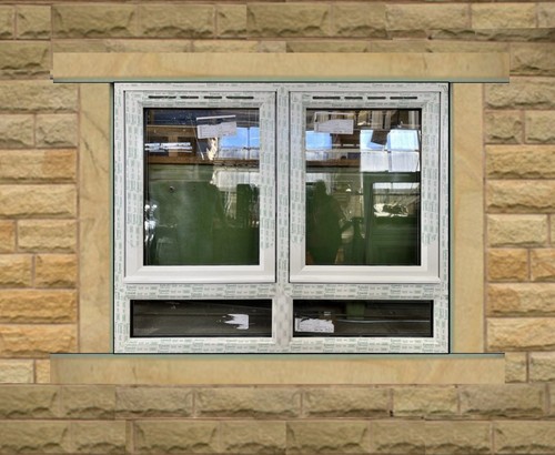 Flush sash upvc window double - flush,