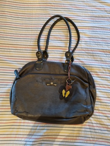 Nica dark grey faux leather - grey,