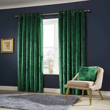 Velvet Blackout Curtains Thermal Ready Made Eyelet Ring Energy Saving Tie Backs