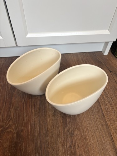 Cream coloured vases - cream,