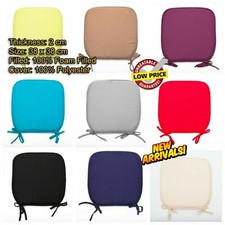 Set Of 2 4 & 6 Movable Tie On Chair Seat Cushion Foam Pads Garden Dining Kitchen