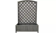 Grey Large Lattice Wooden Planter Trellis Frost Fade Resistant - New Boxed 