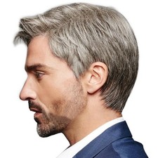 Men's Real Hair Wig Toupet