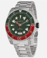 Gucci Dive Men's Green Dial Stainless Steel Watch - YA136222 ($1700 MSARP)