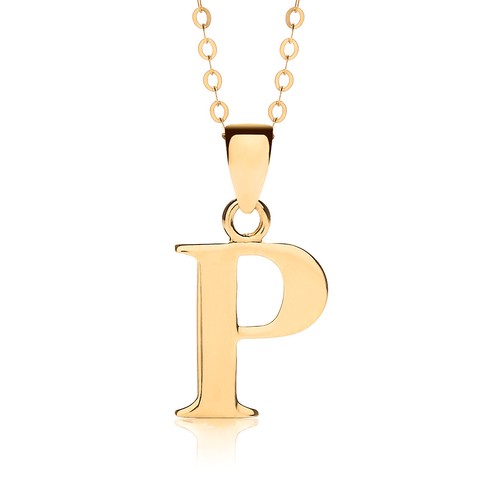 9ct gold initial - gold, pendant