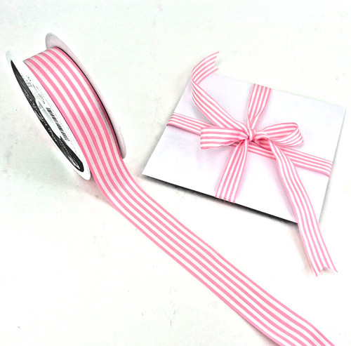 Pink berisfords pencil stripe - pink,