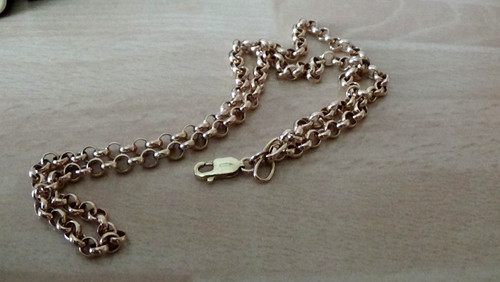 9ct gold belcher chain - gold,