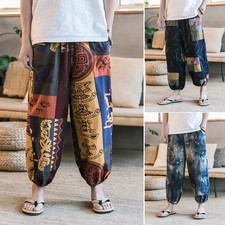 Men Boho Pants Trousers Harem