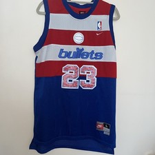 Vintage Nike NBA Washington Bullets Michael Jordan #23 Jersey Size Large