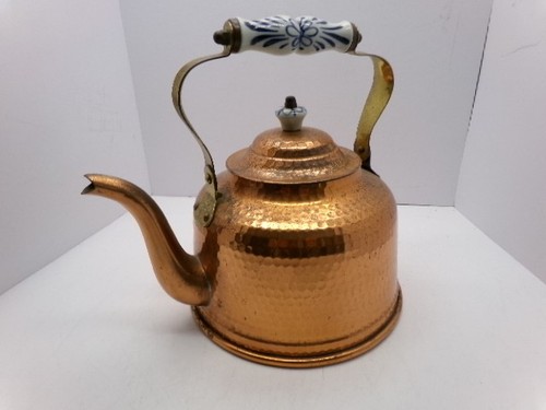 Hammered copper kettle - hammered, vintage