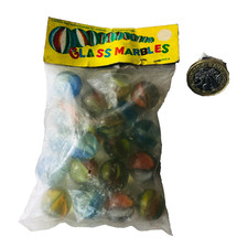 Glass Marbles Sealed Bag Very