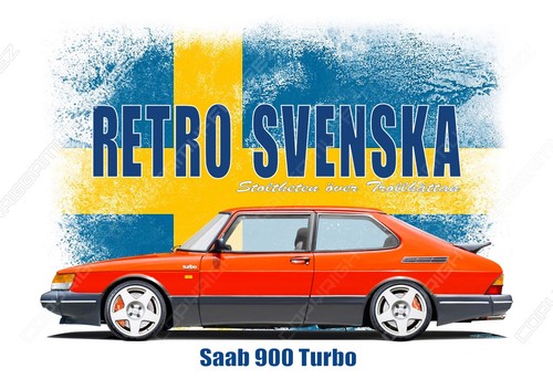 Saab 900 turbo shirt retro - 900, t-shirt.