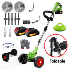 Cordless Strimmer Grass Trimmer Tree Cutter 21V Garden Edger Electric 2 Battery