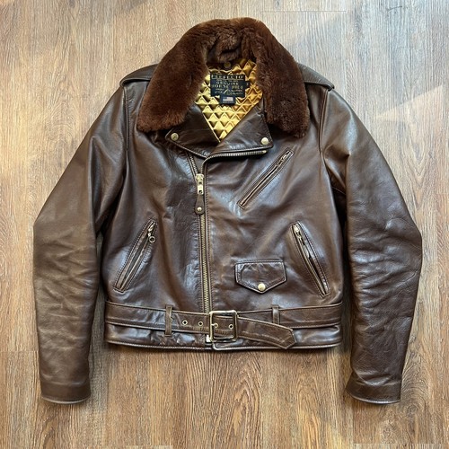 Schott p656h brown - schott, horsehide